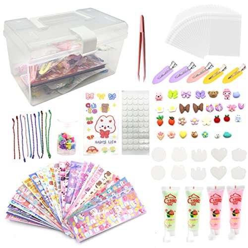 HASTHIP 193Pcs Children's 3D Stickers Set, DIY Cream Glue Girl Stickers Photo Decoration, Create Your Own Sticker Art and DIY Crafts with Storage Box - Fun Activity for Girls HASTHIP 193Pcs Children's 3D Stickers Set, DIY Cream Glue Girl Stickers Photo Decoration, Create Your Own Sticker Art and DIY Crafts with Storage Box - Fun Activity for Girls